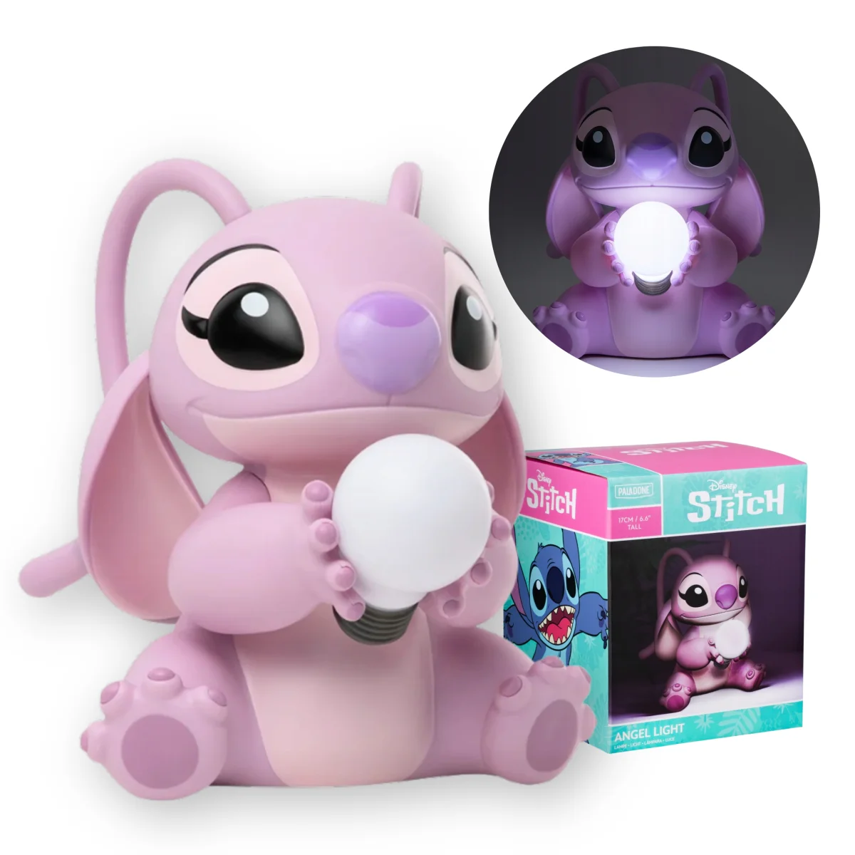 Lampka 3D Disney Stitch Angel Paladone nocna 17cm #zdjecie12