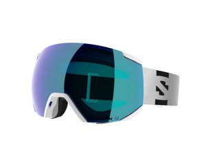 Gogle Narciarskie Salomon Radium ML White Mid Blue S2 Lustrzane Snowboard #zdjecie4