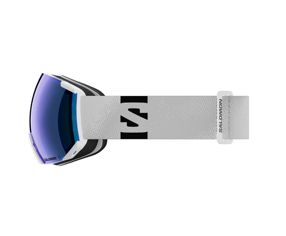 Gogle Narciarskie Salomon Radium ML White Mid Blue S2 Lustrzane Snowboard #zdjecie1