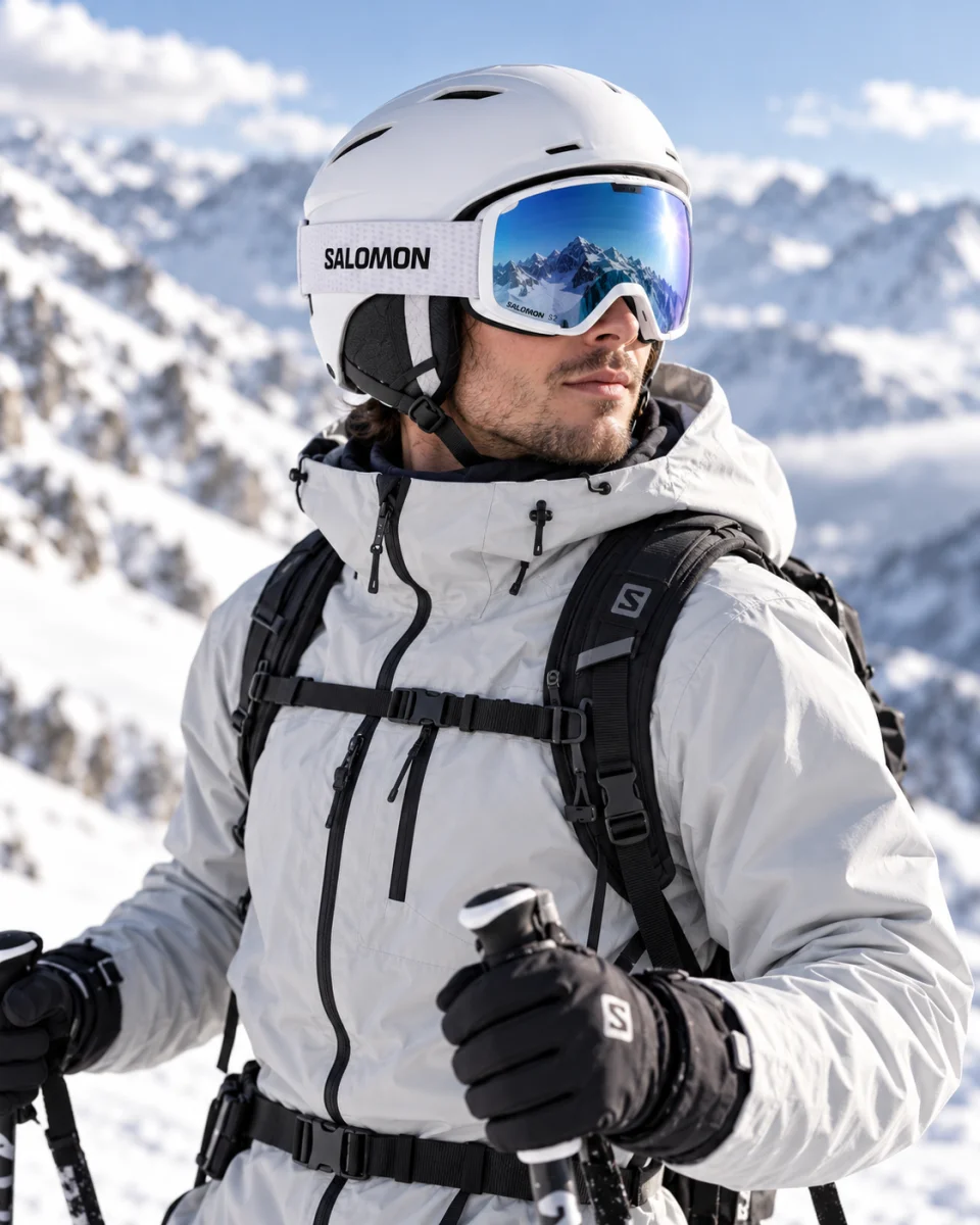 Gogle Narciarskie Salomon Radium ML White Mid Blue S2 Lustrzane Snowboard #zdjecie7