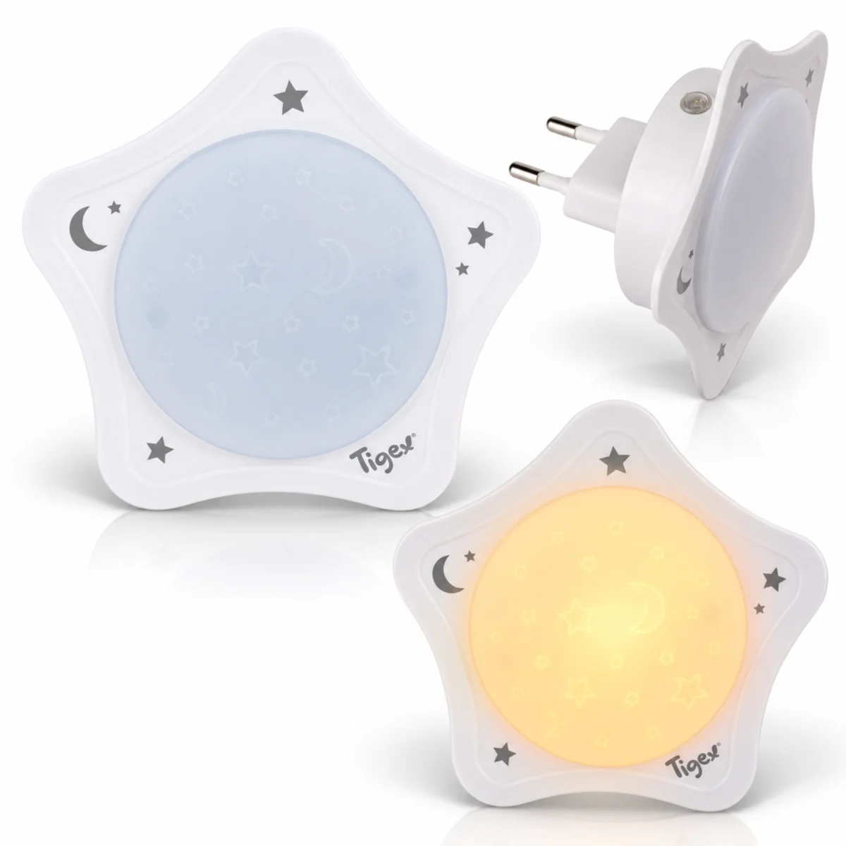 Lampka nocna LED do gniazdka z czujnikiem zmierzchu Tigex gwiazdka biała #zdjecie5