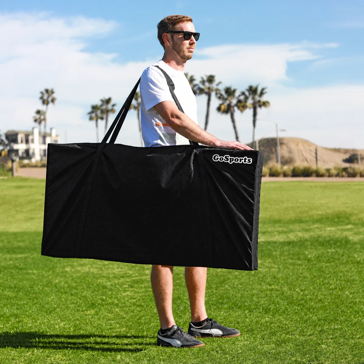 Gra Ogrodowa Cornhole GoSports Flaga Amerykańska Drewno 120x60 Worek Torba #zdjecie6