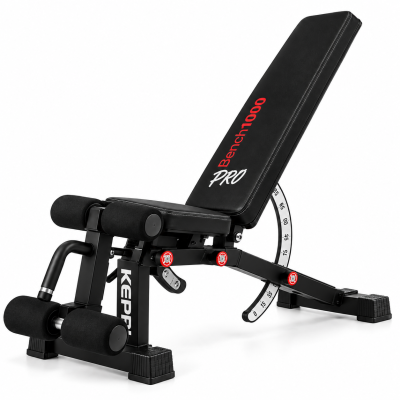 Ławka Treningowa Regulowana KEPPI Bench1000 Pro do 600kg Skośna Płaska #zdjecie5