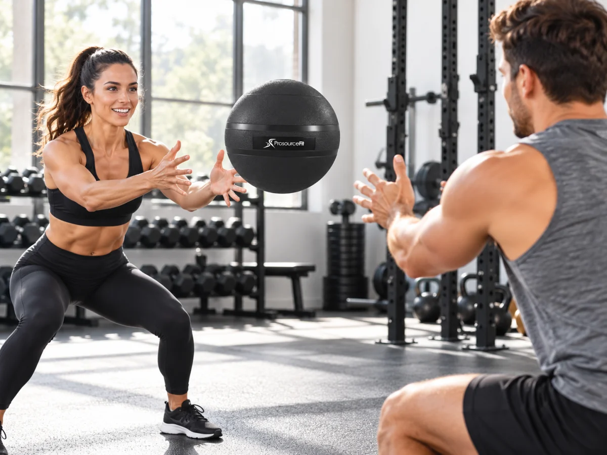 Piłka Lekarska Slam Ball ProsourceFit 14kg 30LB CrossFit Bez Odbicia Guma #zdjecie4