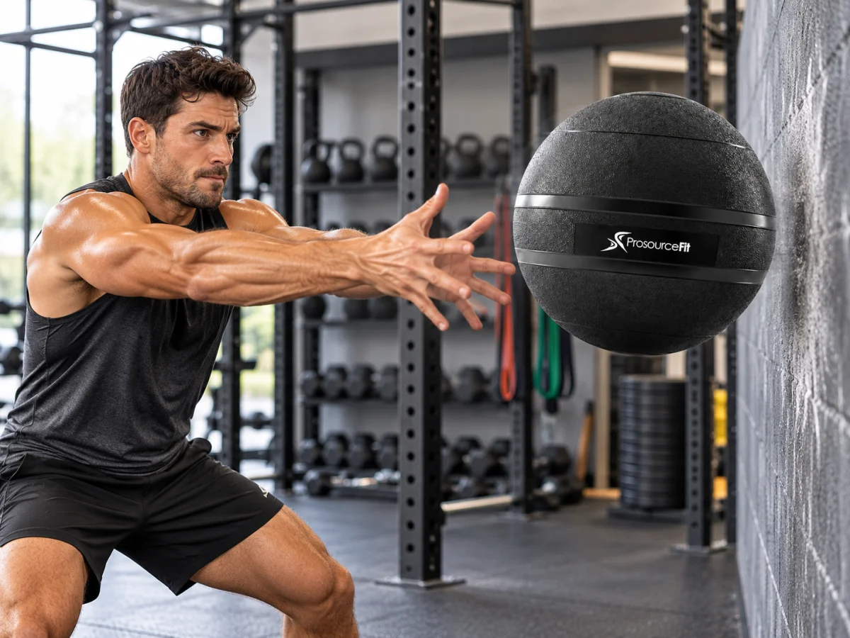 Piłka Lekarska Slam Ball ProsourceFit 14kg 30LB CrossFit Bez Odbicia Guma #zdjecie5