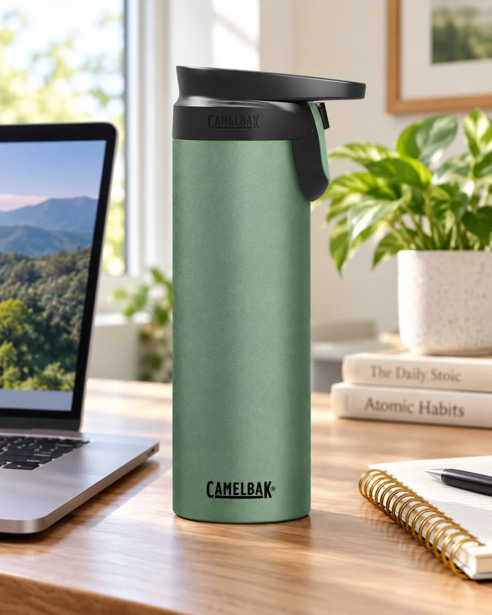 Kubek Termiczny CamelBak Forge Flow 500ml Stal Szczelny Zielony Ciepło 6h #zdjecie6