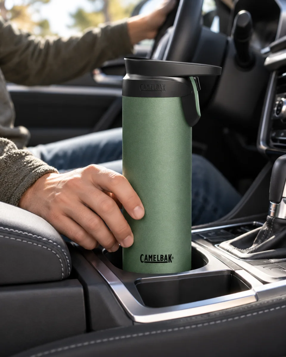 Kubek Termiczny CamelBak Forge Flow 500ml Stal Szczelny Zielony Ciepło 6h #zdjecie8