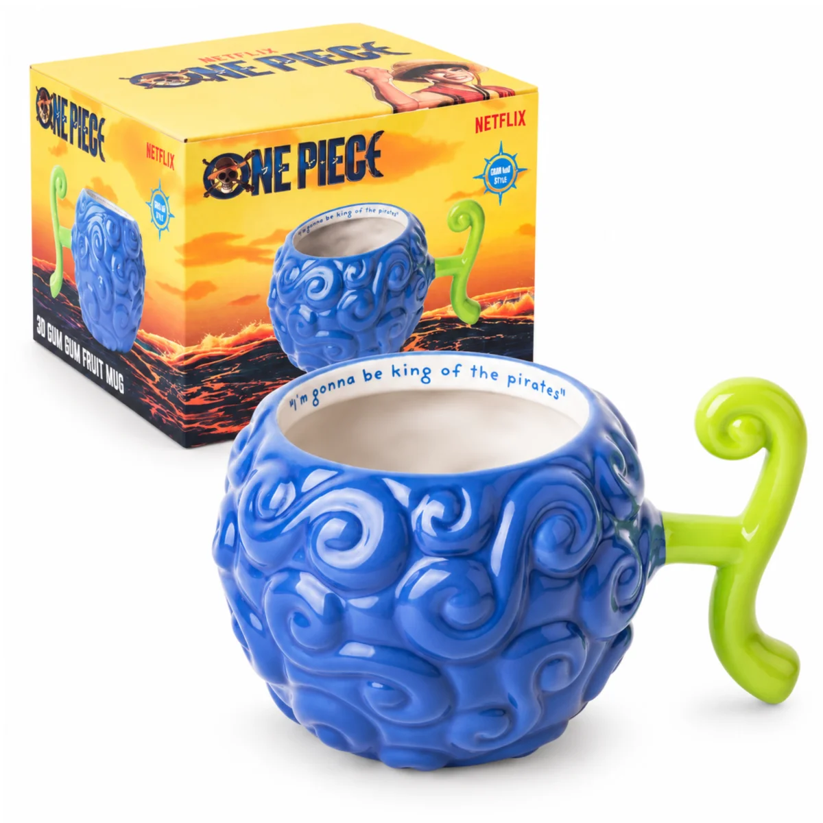 Kubek 3D One Piece Diabelski Owoc Gomu Gomu Grupo Erik 500 ml Netflix Luffy #zdjecie1