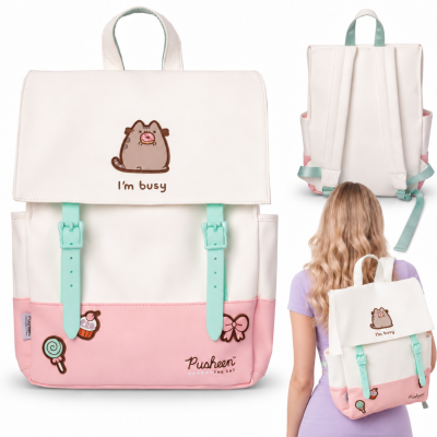 Plecak szkolny Pusheen Rose Collection Grupo Erik różowy z kotem kawaii #zdjecie7