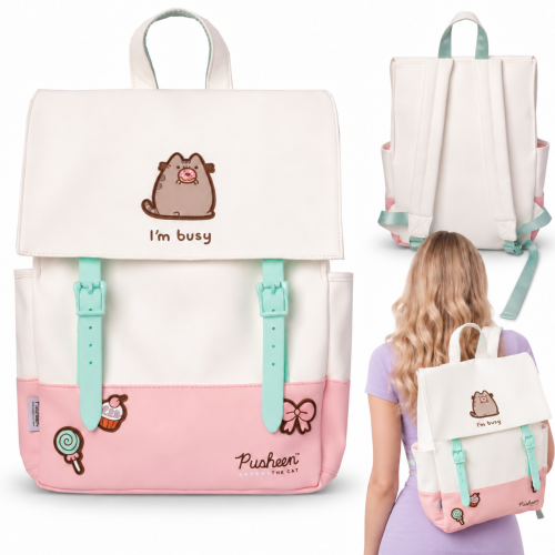 Plecak szkolny Pusheen Rose Collection Grupo Erik różowy z kotem kawaii #zdjecie7