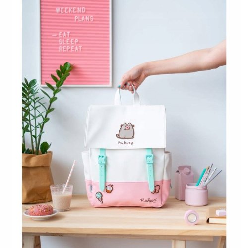 Plecak szkolny Pusheen Rose Collection Grupo Erik różowy z kotem kawaii #zdjecie3