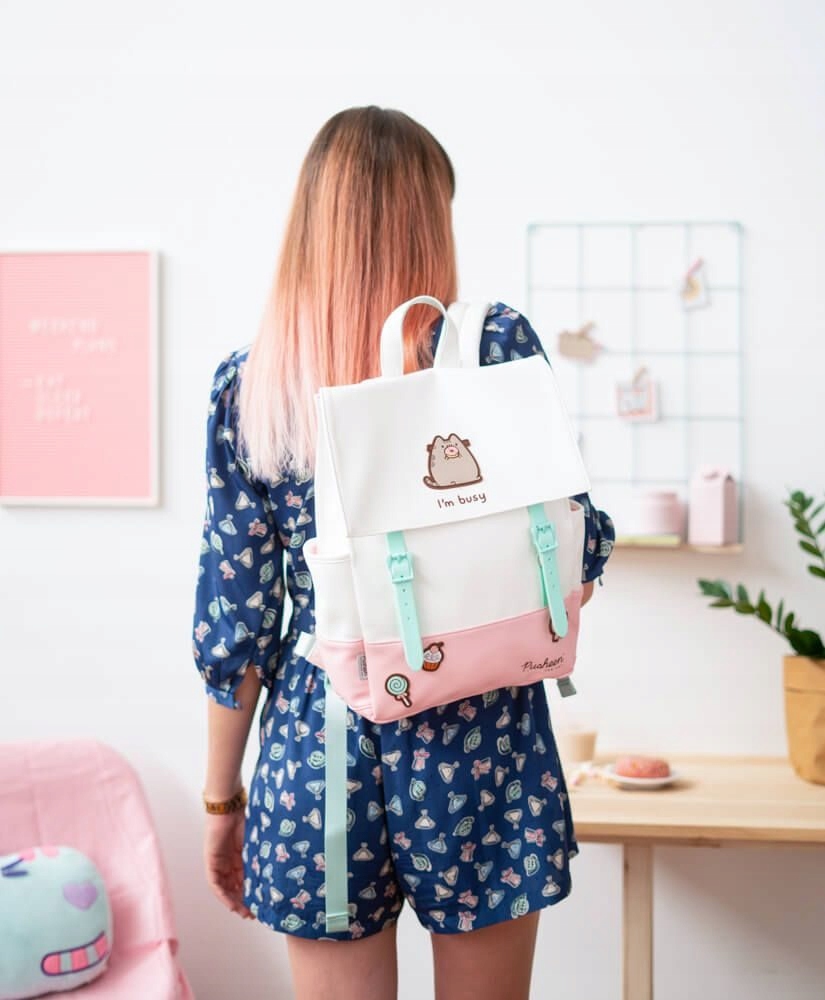 Plecak szkolny Pusheen Rose Collection Grupo Erik różowy z kotem kawaii #zdjecie4