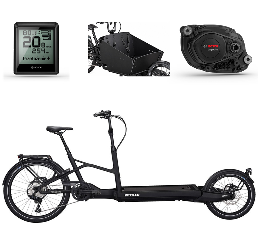 Rower elektryczny cargo KETTLER CARGOLINE BOSCH 85Nm 750Wh HT-800 #zdjecie1