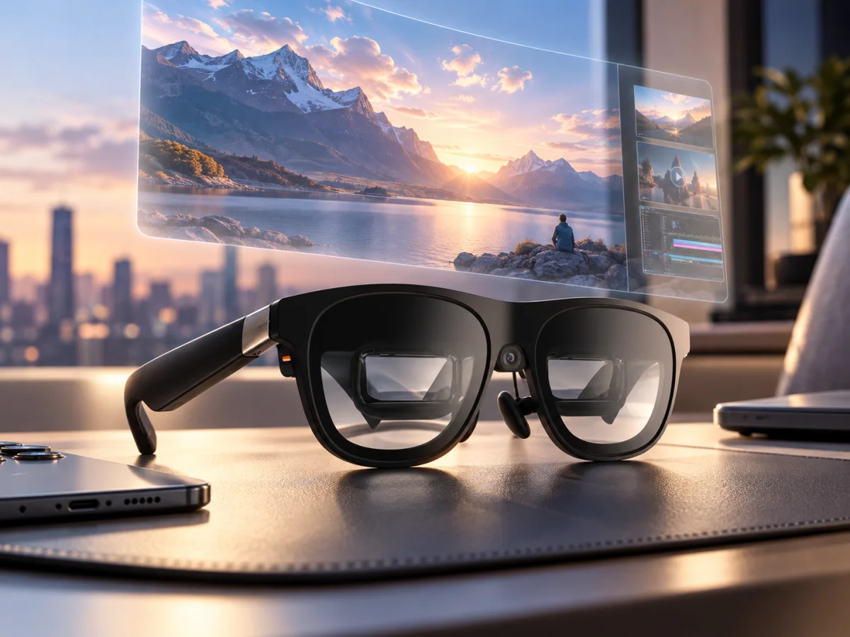Okulary AR XREAL One Pro Czarny Rozmiar L Micro-OLED 120Hz USB-C Ekran Kinowy #zdjecie5