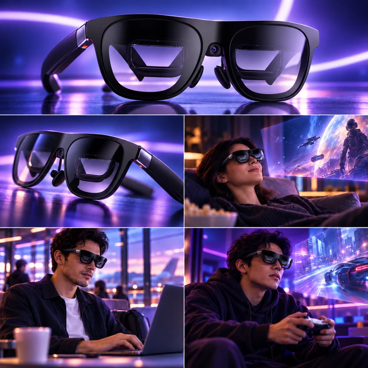 Okulary AR XREAL One Pro Czarny Rozmiar L Micro-OLED 120Hz USB-C Ekran Kinowy #zdjecie12
