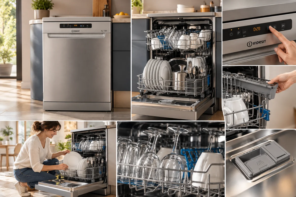 Zmywarka Wolnostojąca Indesit D2F HD624 AS 60cm 14 Kpl Srebrna Cicha 44dB #zdjecie4