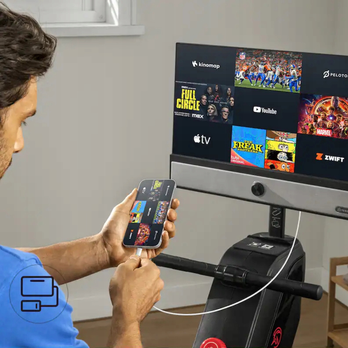 Wioślarz Magnetyczny YESOUL R1 Plus Ekran 21.5" Smart Składany 100 Poziomów #zdjecie7