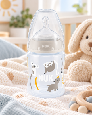 Butelka antykolkowa NUK First Choice+ 150ml 0-6m wskaźnik safari leniwiec #zdjecie2