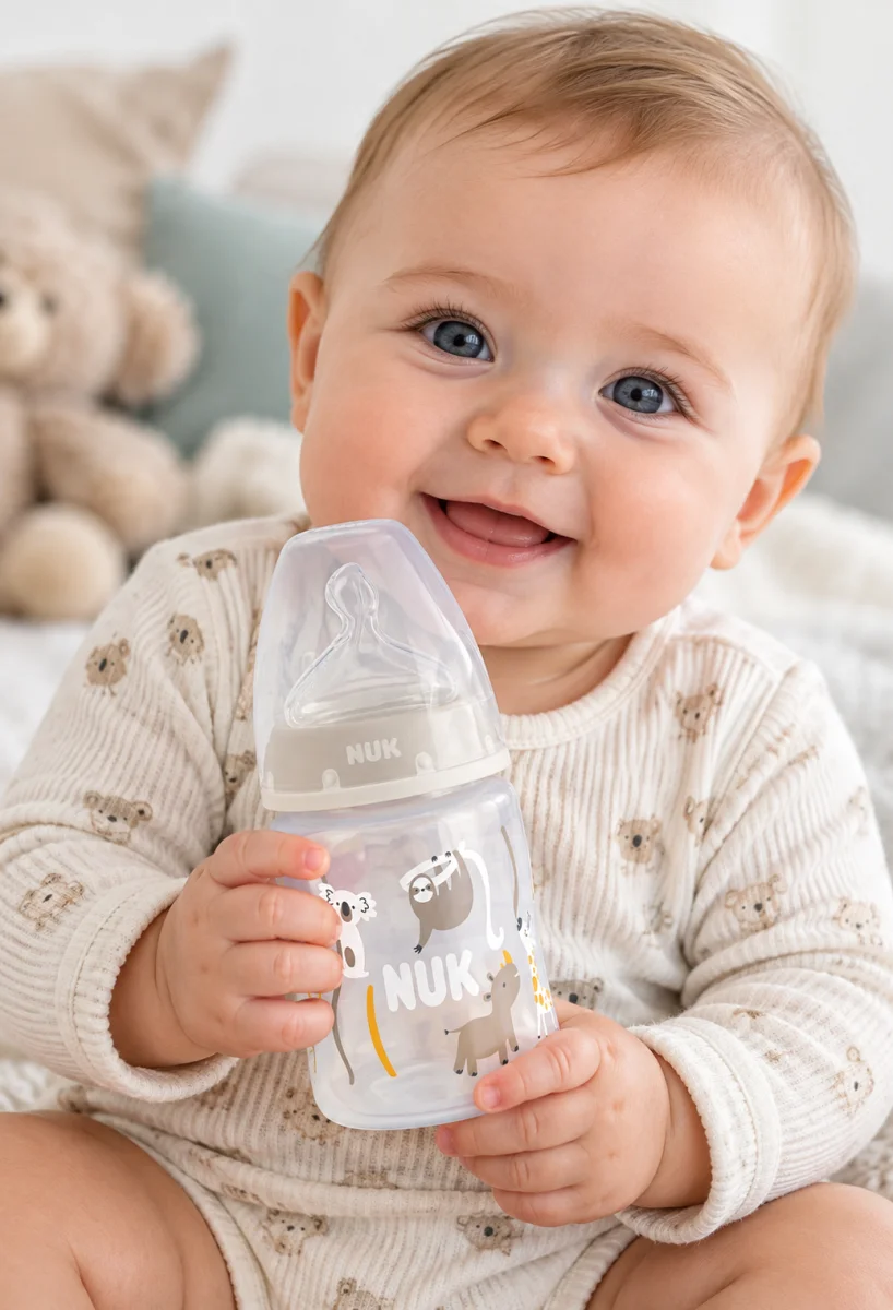 Butelka antykolkowa NUK First Choice+ 150ml 0-6m wskaźnik safari leniwiec #zdjecie3