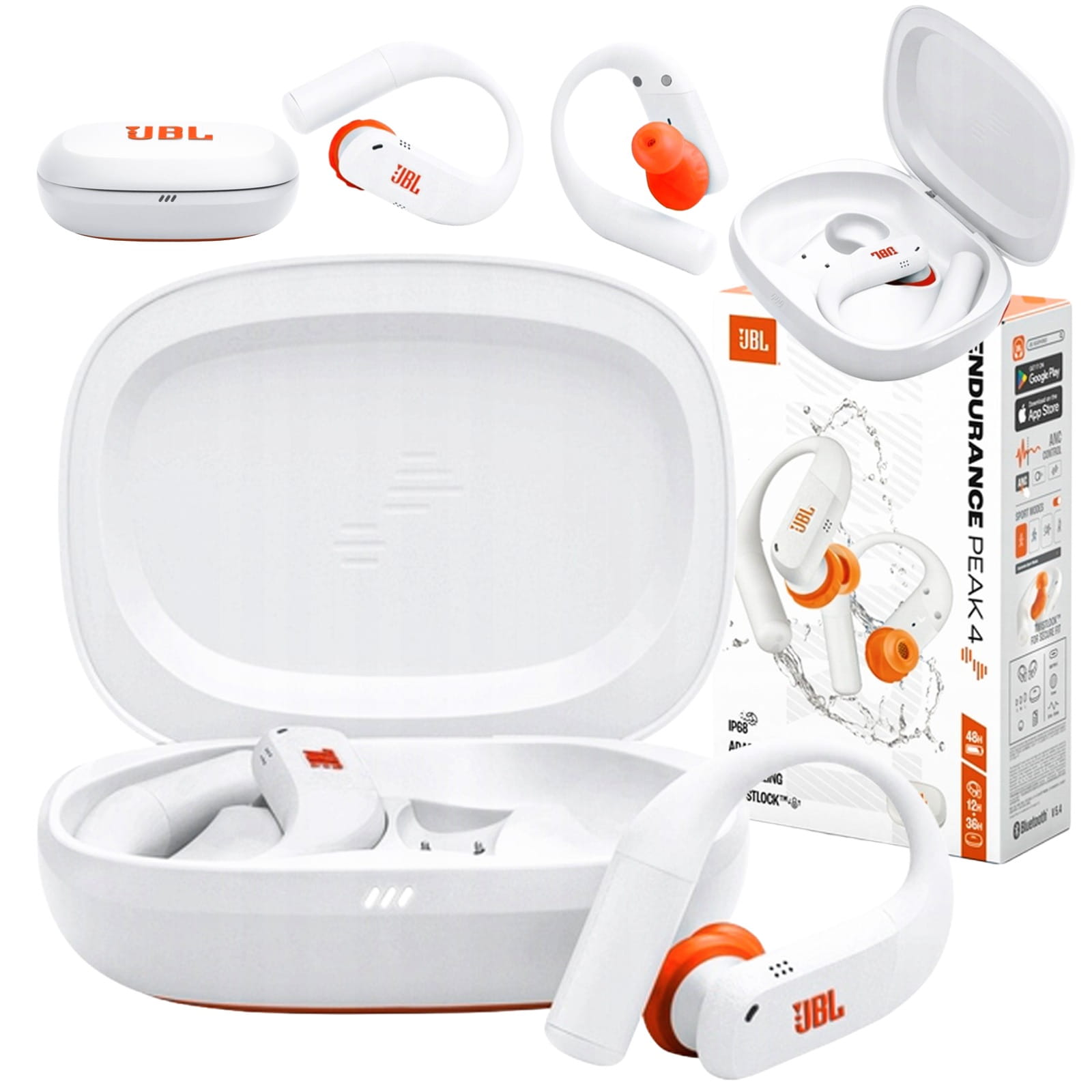 Słuchawki bezprzewodowe JBL Endurance Peak 4 białe