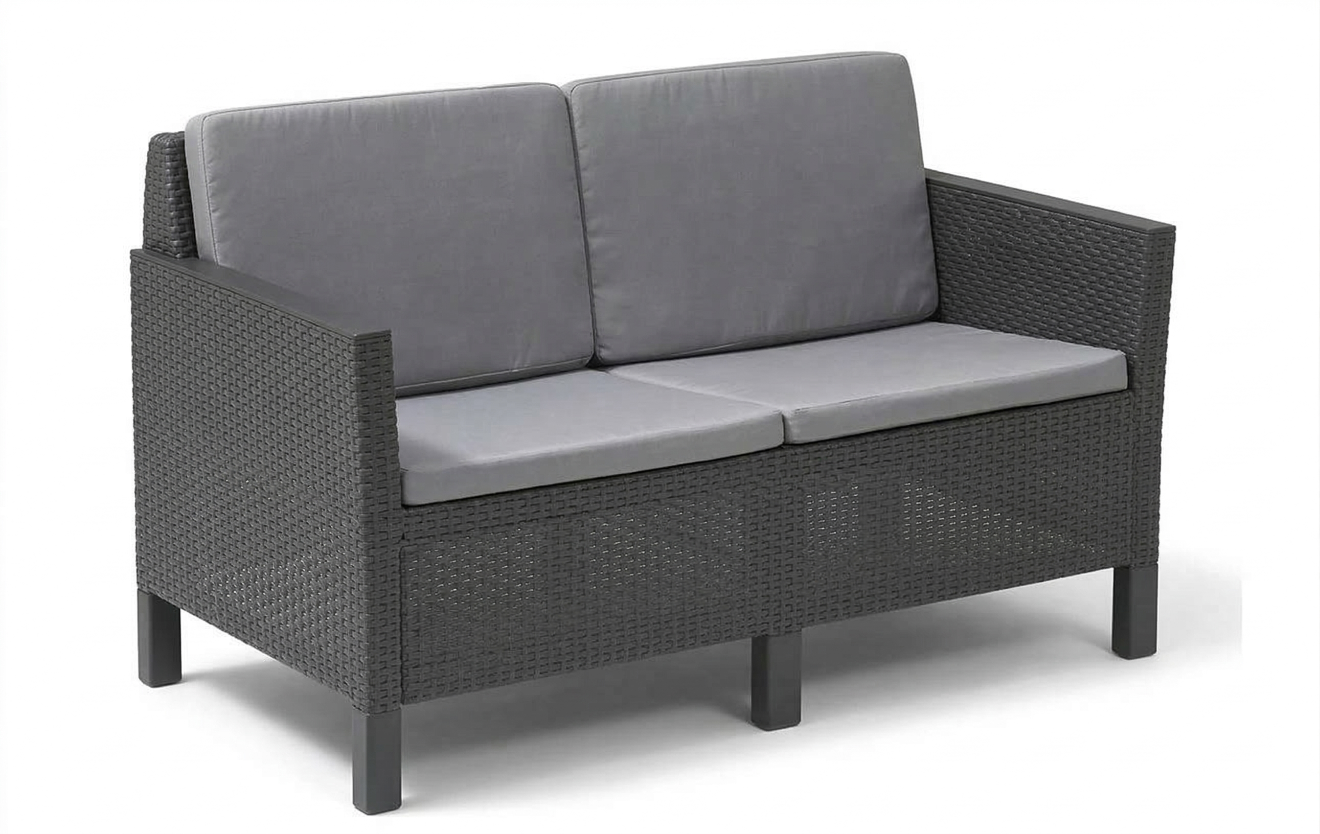 sofa ogrodowa keter chicago outdoor rattan grafitowy