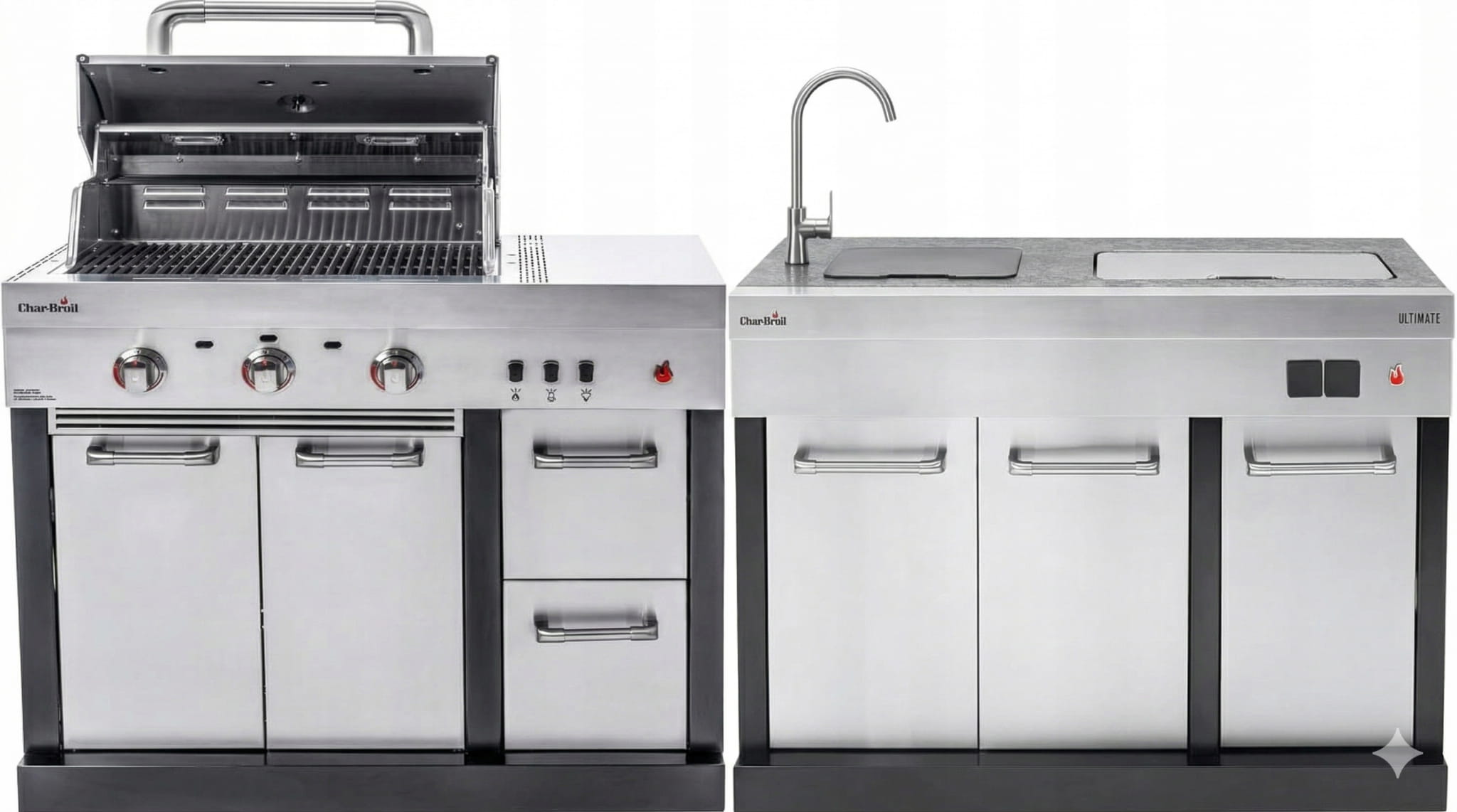 Grill ogrodowy gazowy kuchnia ogrodowa modułowa Char-Broil zlew stal - zdjęcie 2