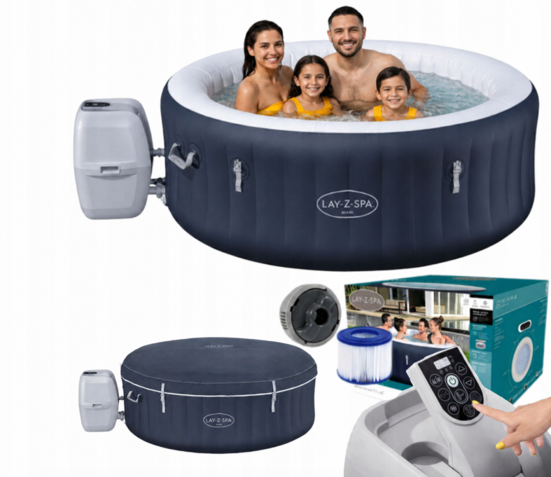 Jacuzzi Dmuchane SPA Bestway Lay-Z-Spa Miami AirJet (6001C)