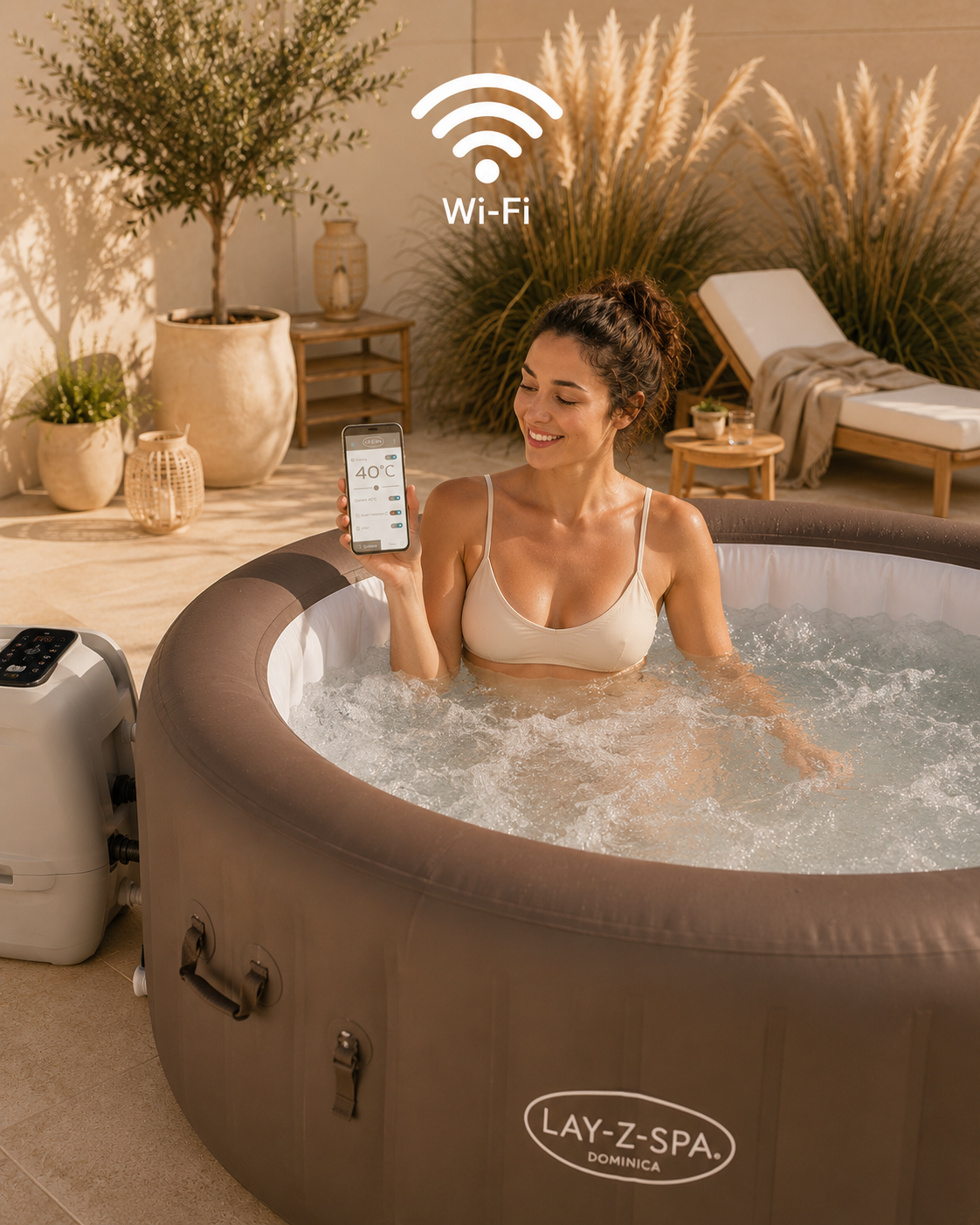 Dmuchane SPA Bestway Lay-Z-Spa Dominica HydroJet 4-6 osób 140 dysz WiFi aplikacja - zdjęcie 2