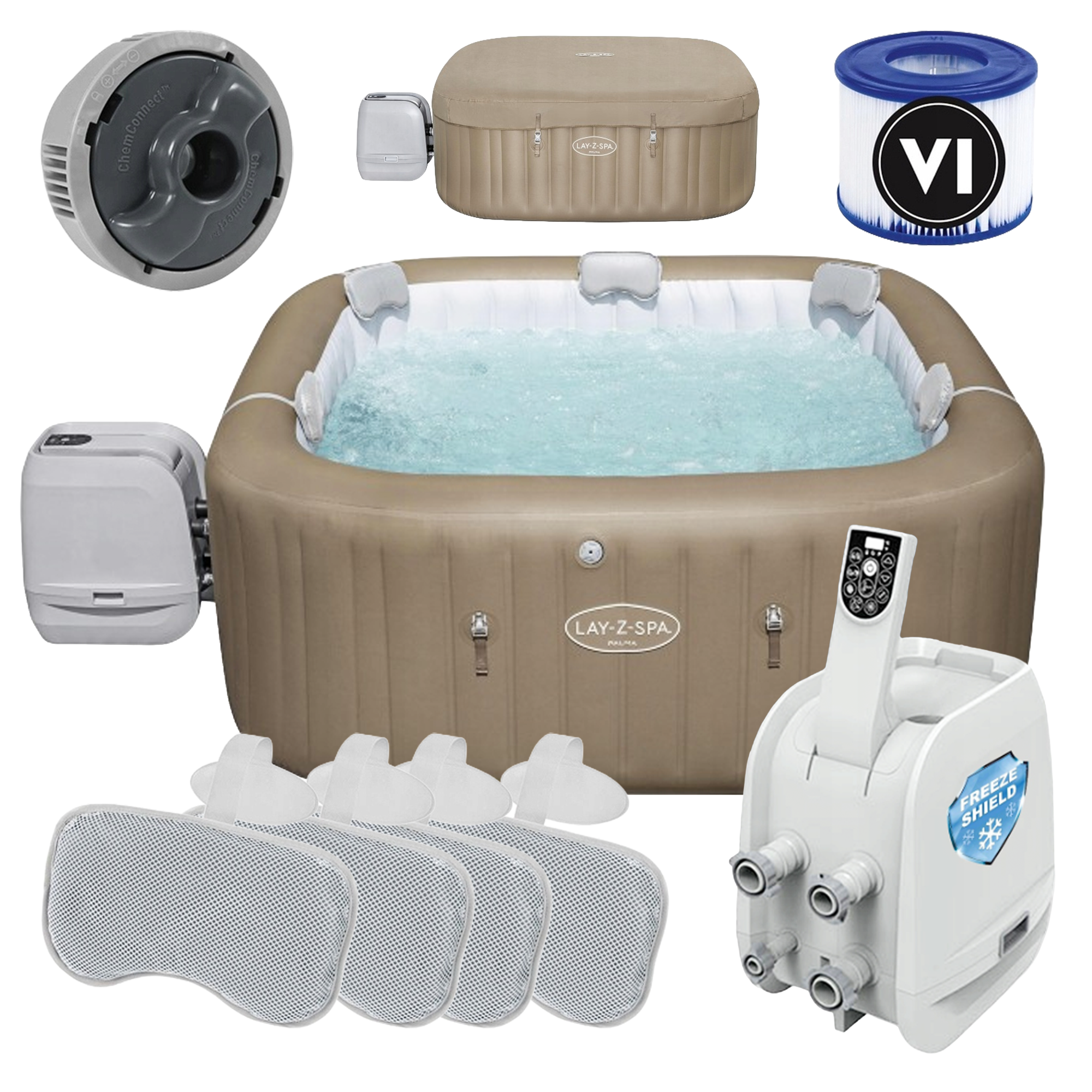 SPA ogrodowe Bestway 6005E Lay-Z Palma HydroJet Pro 7 os. Wi-Fi LED Premium - zdjęcie 3
