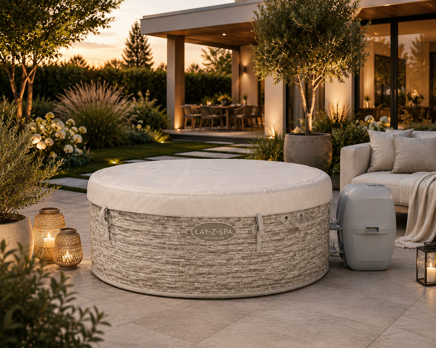 Bestway SPA 60027 Lay-Z Vancouver + lampka led ZESTAW