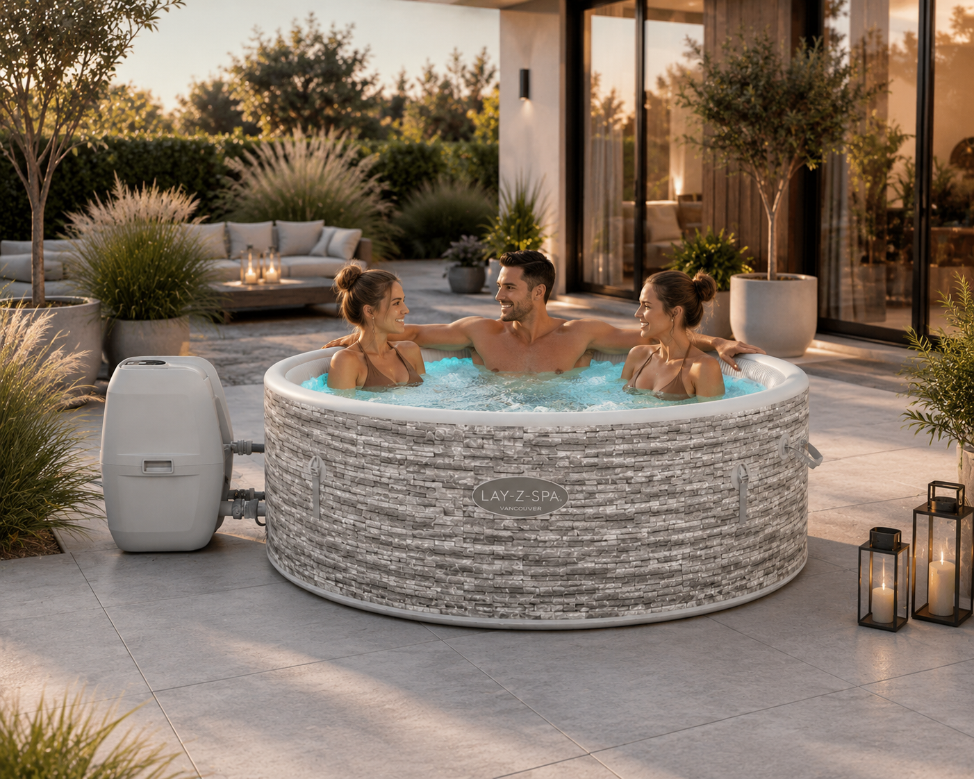 Bestway SPA 60027 Lay-Z Vancouver + lampka led ZESTAW