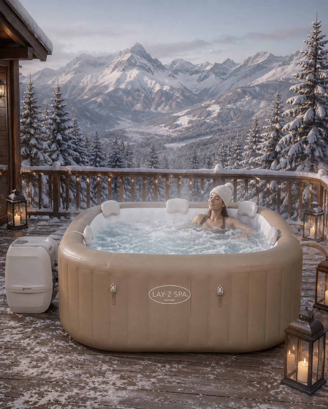 SPA ogrodowe Bestway 6005E Lay-Z Palma HydroJet Pro 7 os. Wi-Fi LED Premium -