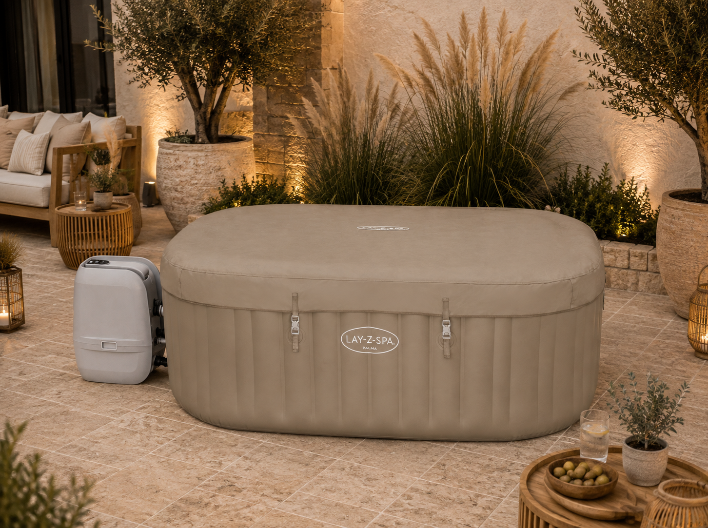 SPA ogrodowe Bestway 6005E Lay-Z Palma HydroJet Pro 7 os. Wi-Fi LED Premium -
