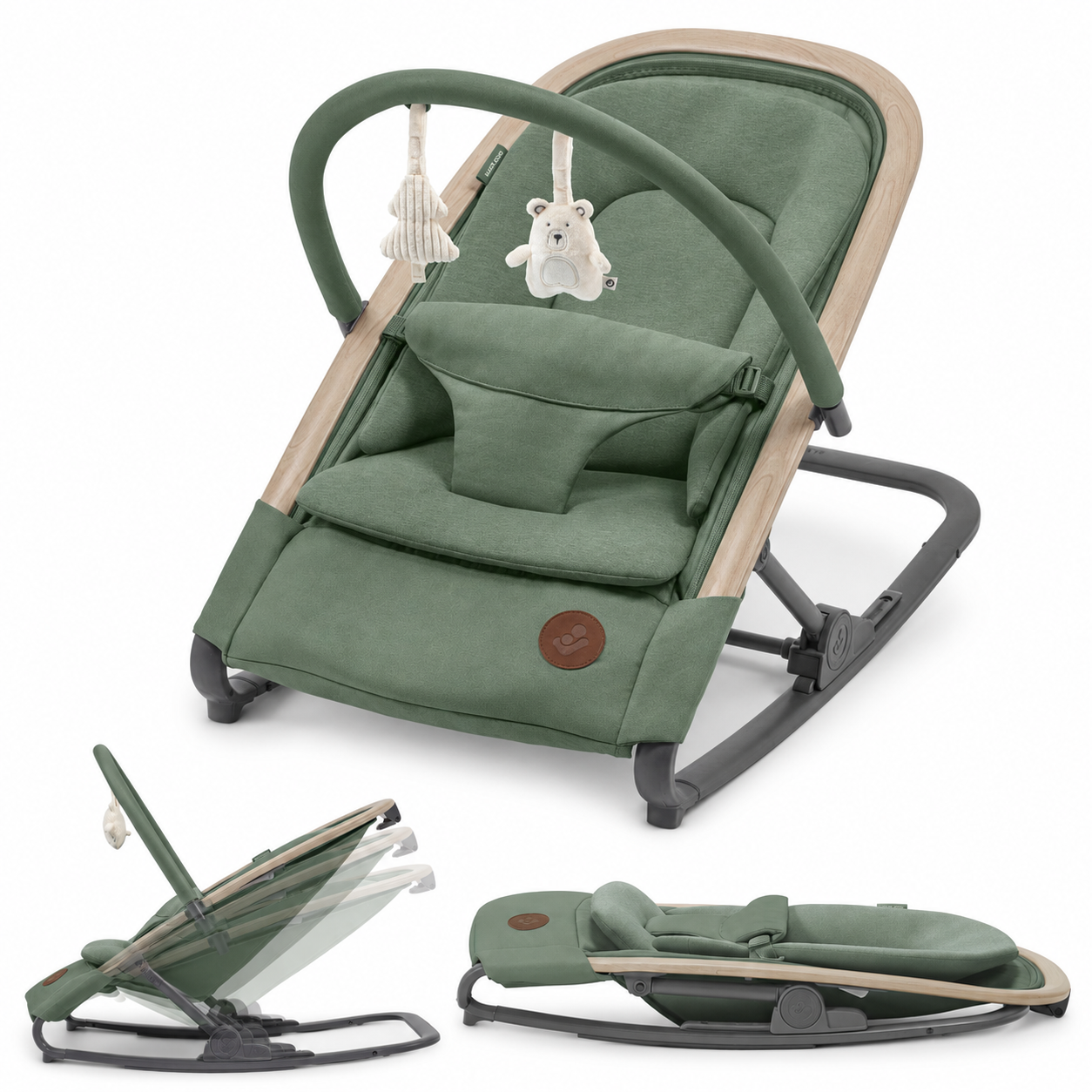 Leżaczek Bujaczek Maxi-Cosi Kori 2w1 Eco 0-9kg Lekki Kompaktowy + pałąk