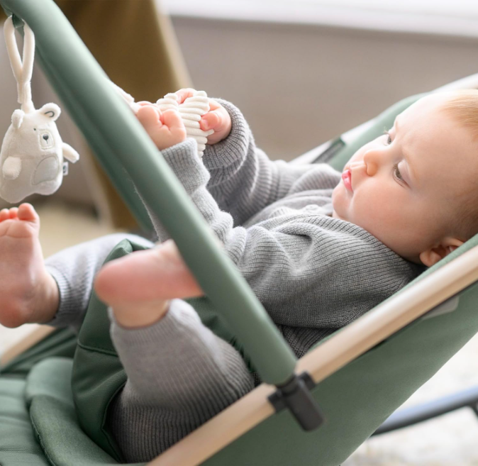 Leżaczek Bujaczek Maxi-Cosi Kori 2w1 Eco 0-9kg Lekki Kompaktowy + pałąk