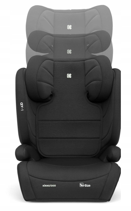 Fotelik Samochodowy KikkaBoo i-AID i-Size 100-150cm 15-36kg Czarny