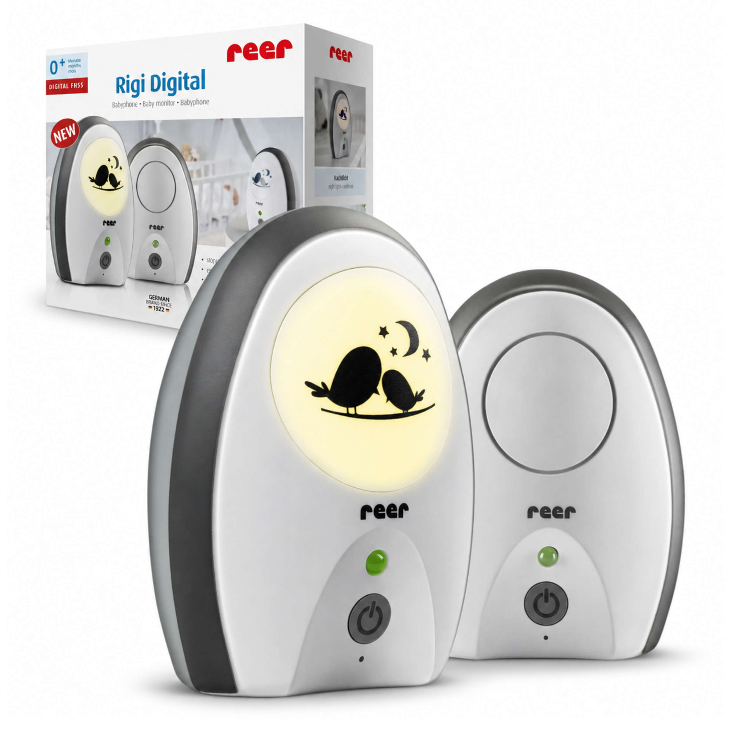 Niania elektroniczna reer Rigi Digital 300m FHSS lampka nocna