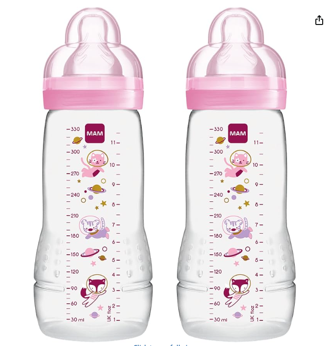 Butelka MAM Easy Active 330ml 2szt 4m+ smoczek rozmiar 2 różowa kosmos #zdjecie6