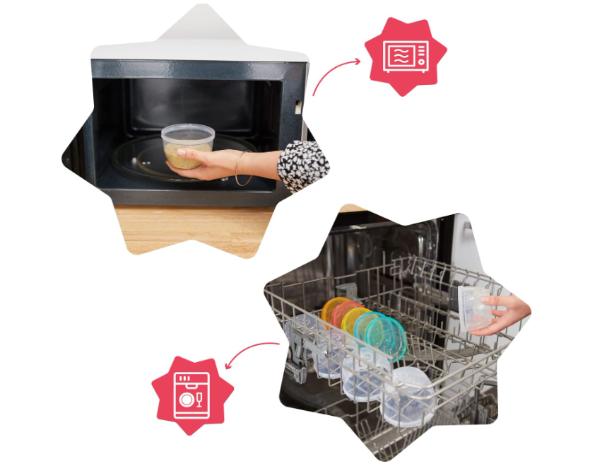 Badabulle Badabowls pojemniki na jedzenie dla dziecka 12szt 250ml szczelne #zdjecie6