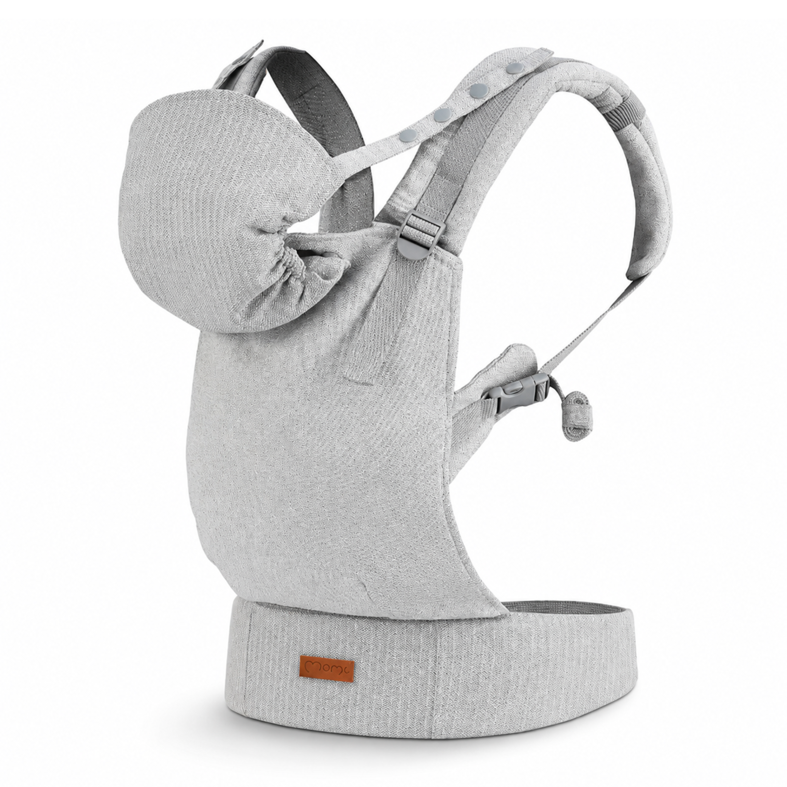 Nosidełko ergonomiczne MoMi COLLET szare 3m+ do 20kg 2 pozycje kaptur #zdjecie2