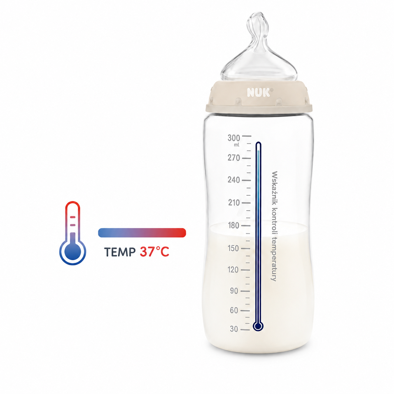 Butelki NUK Perfect Match 260ml Antykolkowe Zestaw 2 szt Wskaźnik Temp 3m+ #zdjecie9