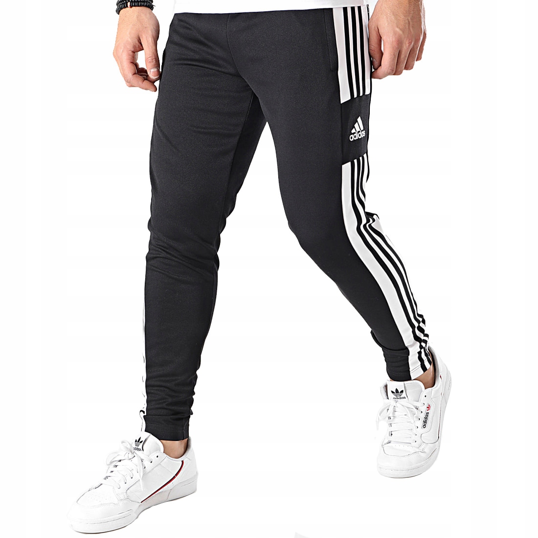 Spodnie Dresowe Męskie adidas Squadra 21 roz.M GK9545 Czarne Zwężane Zamki #zdjecie5
