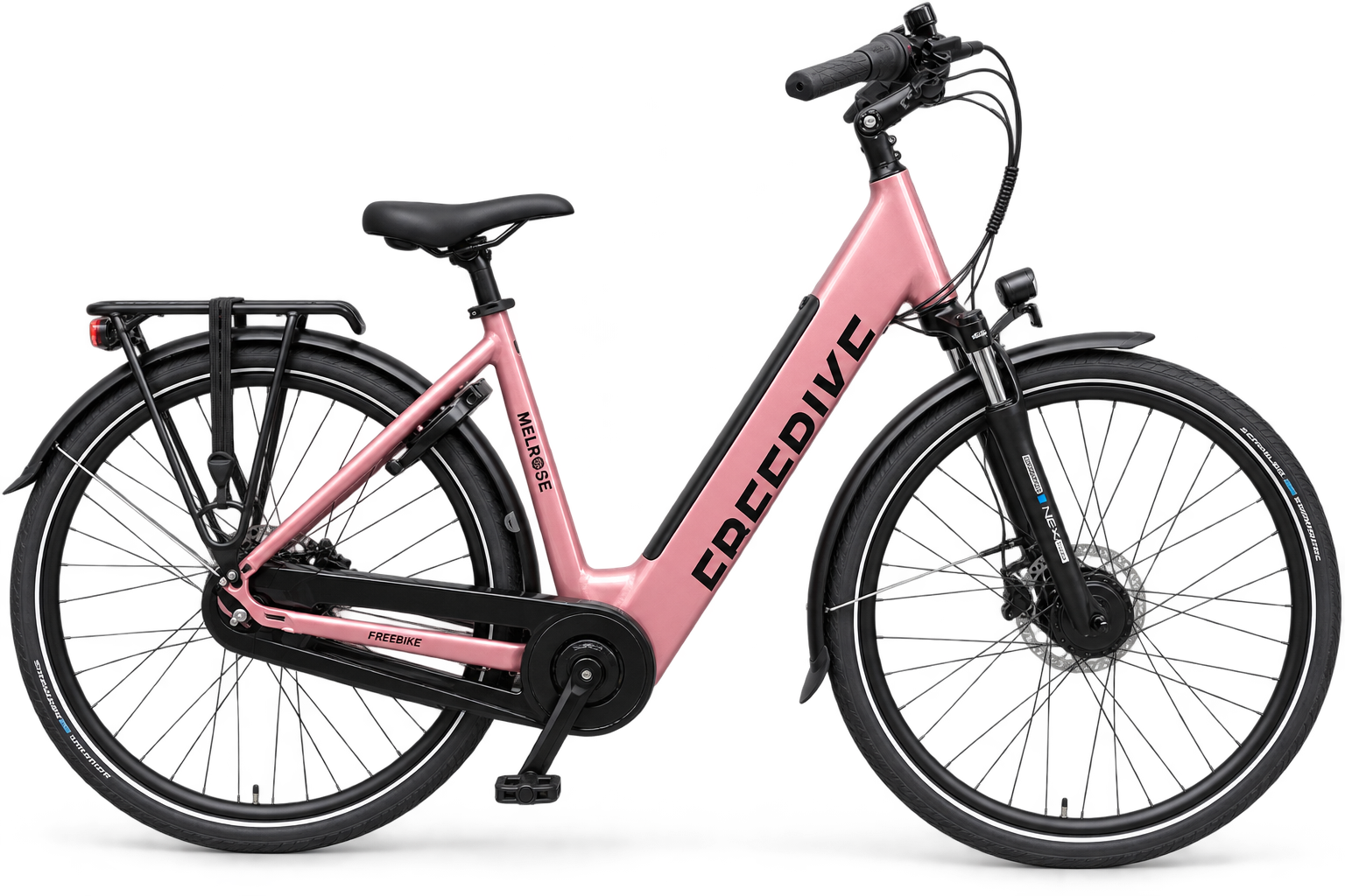 Rower elektryczny miejski Freebike Melrose 1.2 M pink 28" #zdjecie7