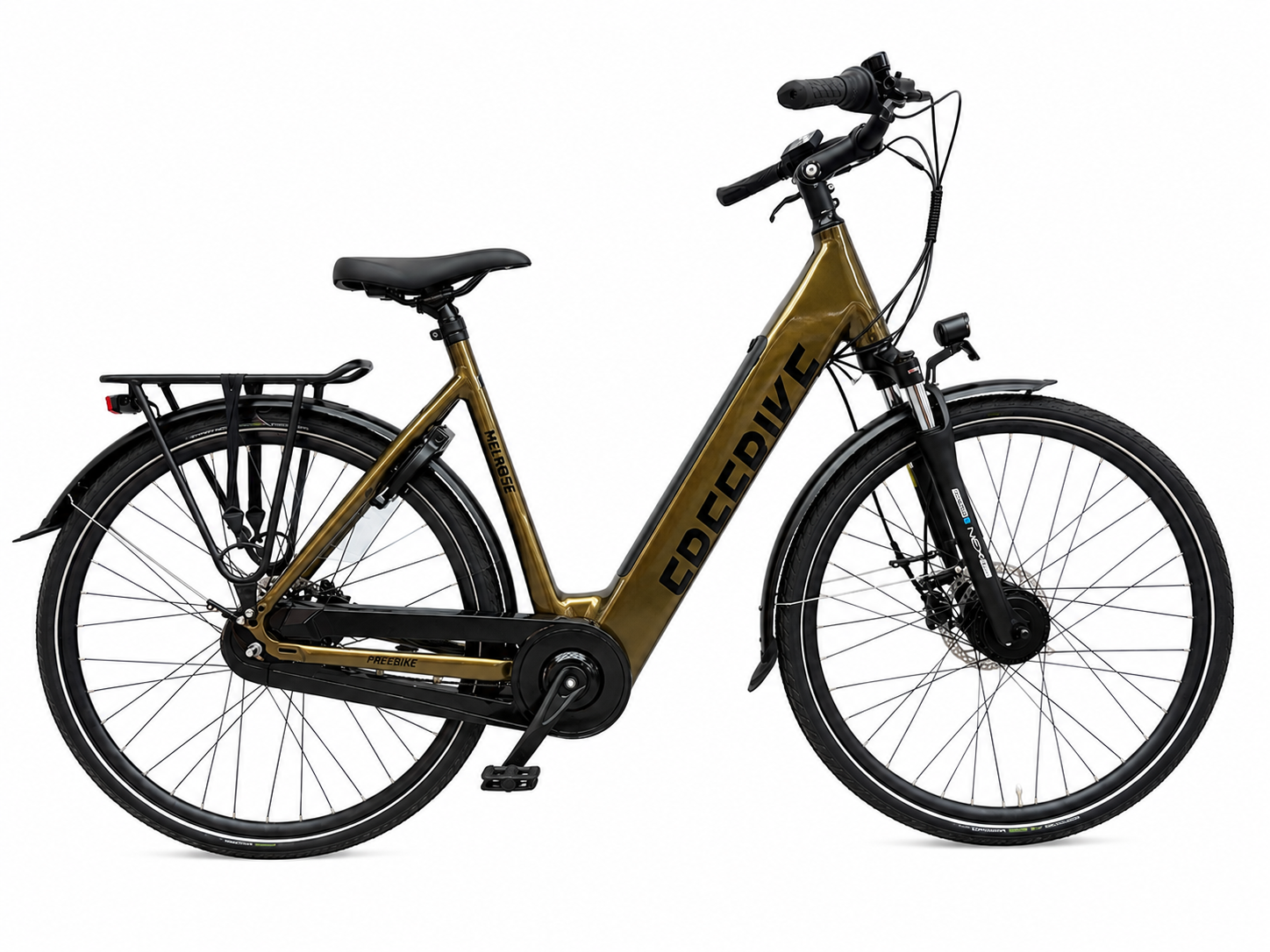 Rower elektryczny miejski Freebike Melrose 1.2 M brown 28" Bafang 630Wh #zdjecie3