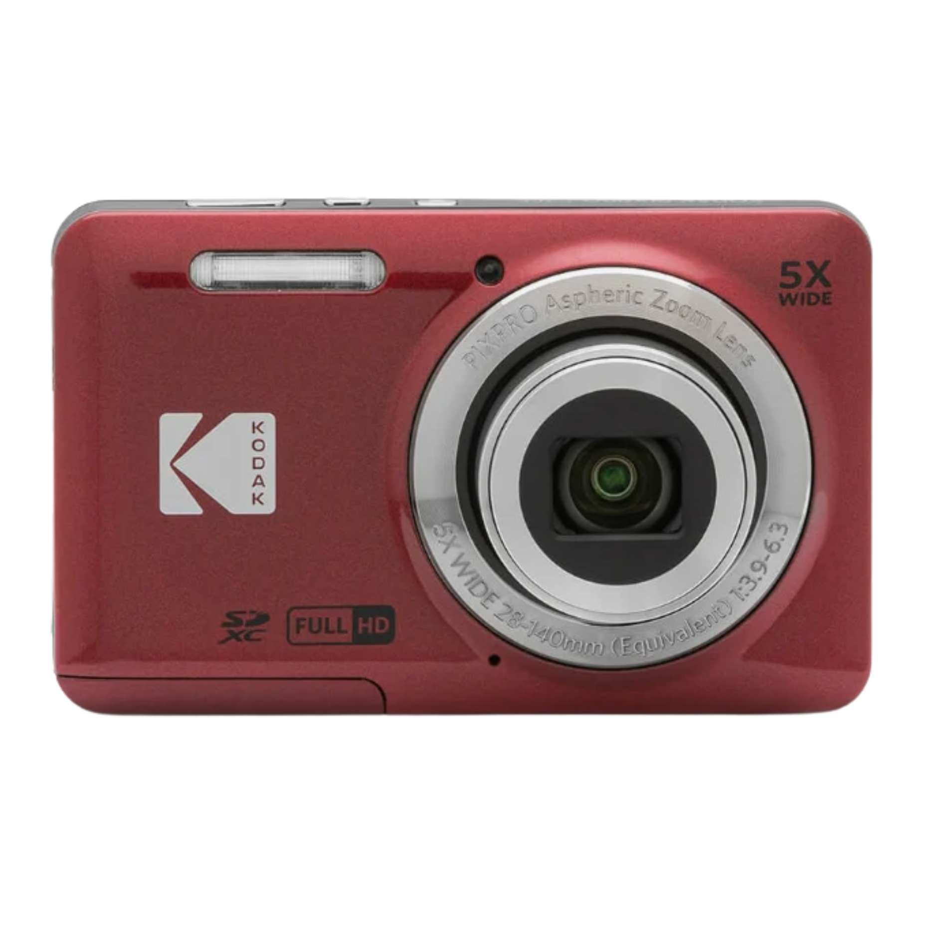 Kodak PIXPRO FZ55 Aparat Kompaktowy Cyfrowy 16MP Full HD Retro Czerwony #zdjecie4