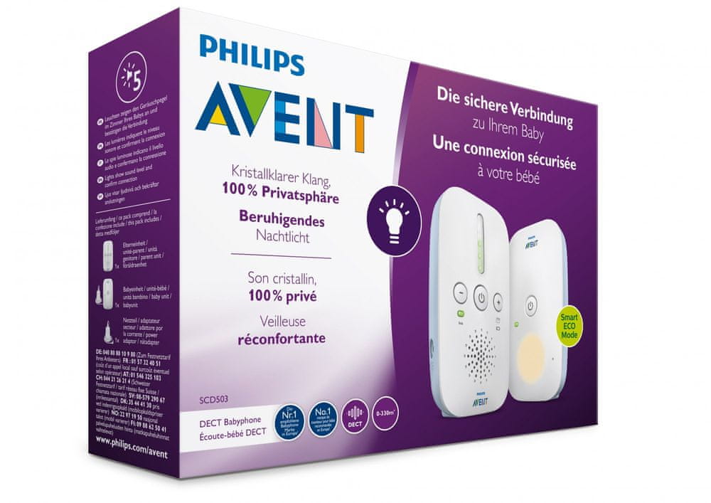 Philips Avent SCD503/26 Audio Monitor Snu, Biały #zdjecie4