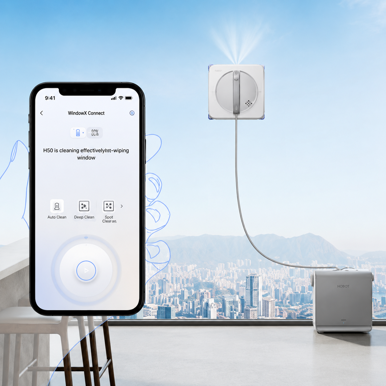 Ecovacs WINBOT W2S PRO OMNI robot do mycia okien stacja bezprzewodowy biały #zdjecie12