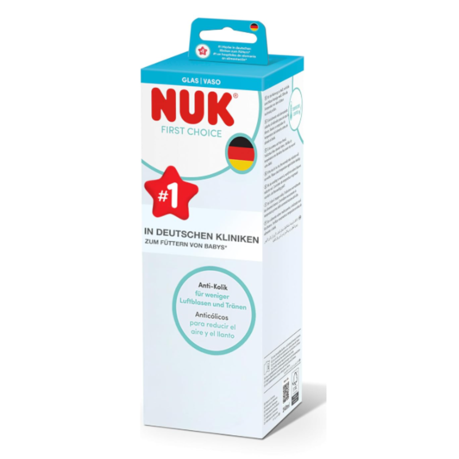 Butelka antykolkowa szklana NUK First Choice+ 240ml 3m+  wskaźnik temp #zdjecie4