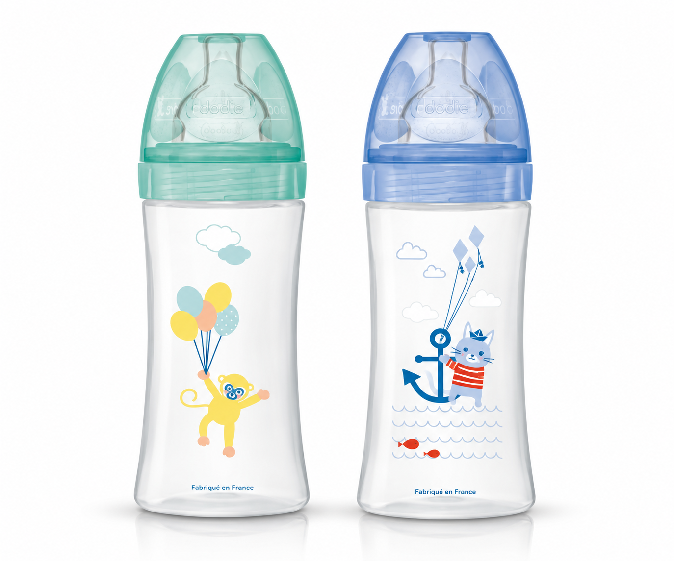 Butelki antykolkowe Dodie Sensation+ 330ml 2szt 6m+ przepływ 3 zielone #zdjecie3