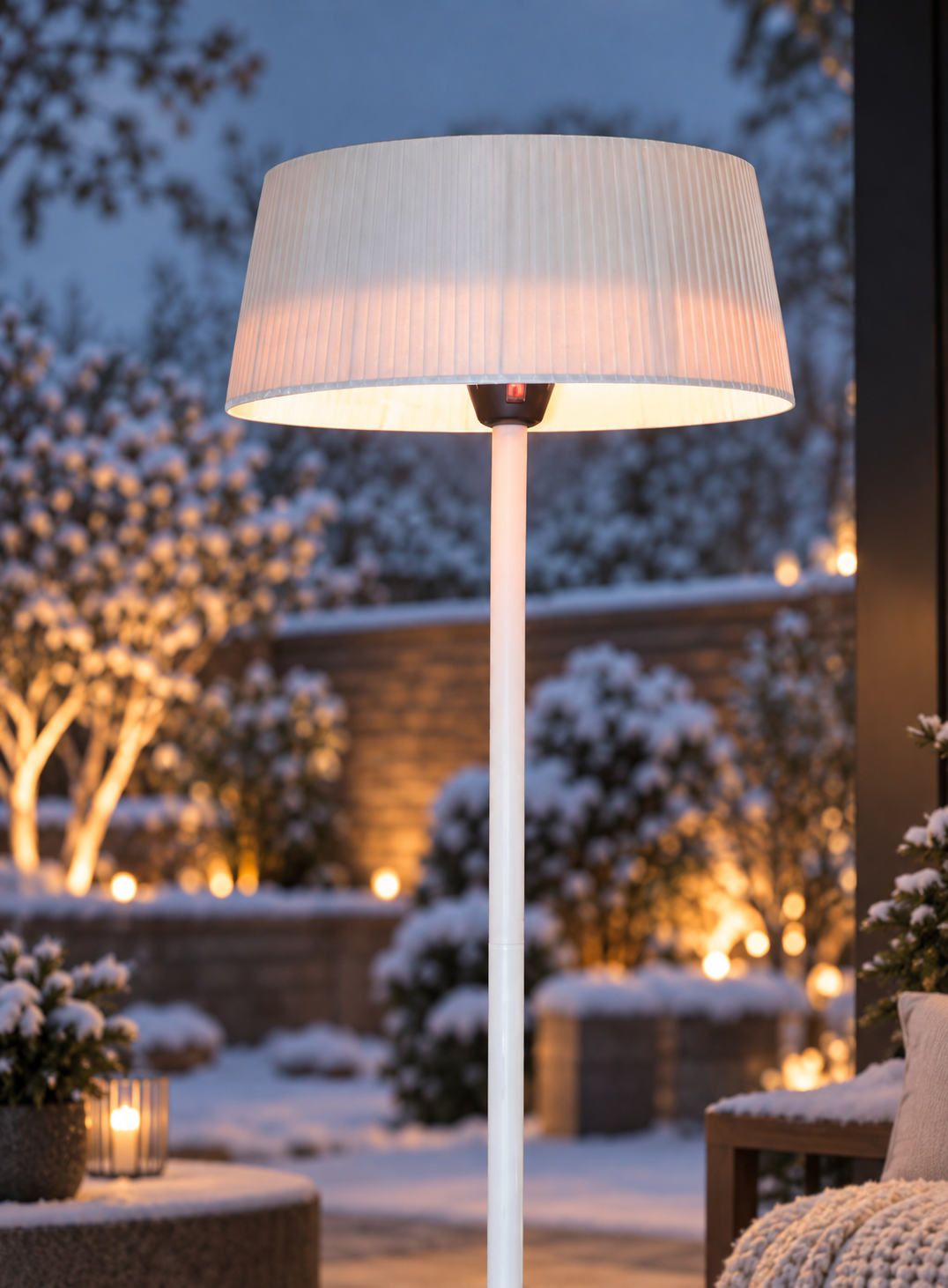 Lampa grzewcza tarasowa Sunred promiennik podczerwieni 2100W stojący biała #zdjecie8